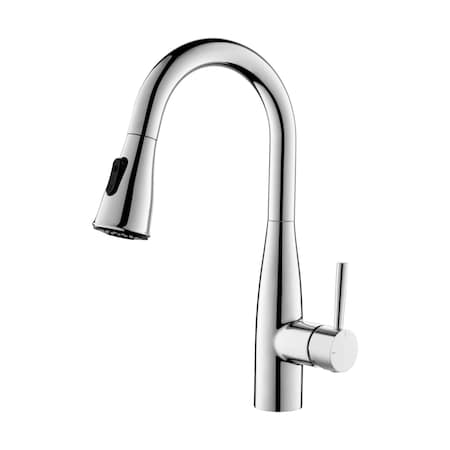 Bari Single Handle Pull Down Kitchen & Bar Sink Faucet, Chrome